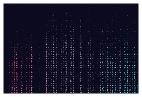 Digital data visualization abstract background featuring vertical columns o.. Stock Illustration