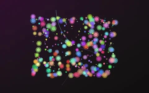 Digital data visualization concept showing particle collision tracks and co.. Stock-Illustration