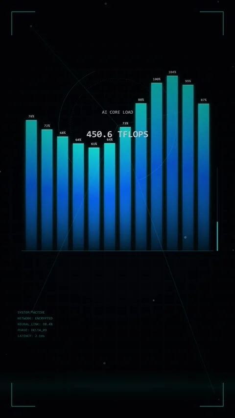 Digital data visualization graph showing rapid technological growth and int.. Stock Footage 344941429