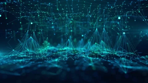 Digital data visualization high-speed transfer connectivity network Stock Footage 303565014