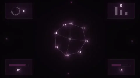 Digital data visualization in a modern interface design Stock Footage 338289208