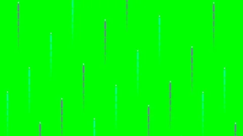 Digital data visualization with vertical glowing lines on green background Stock Footage 340267323