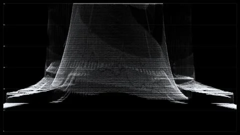 Digital data waveform analyzing sound frequency spectrum Stock-Illustration