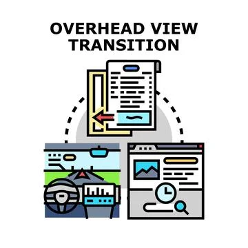 Digital data workflow transition concept illustration Stock Illustration