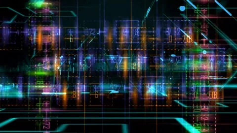 Digital data world internet. Communication background Video stock 105253058