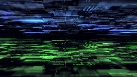 Digital database cyberspace. Decoding algorithms hacked software. Stock-Footage 314111849