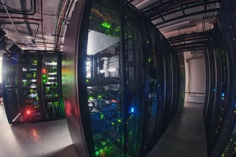 The digital database is managed by a sophisticated network of computing sys.. 写真素材