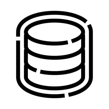 Digital database server hosting data storage icon イラスト素材