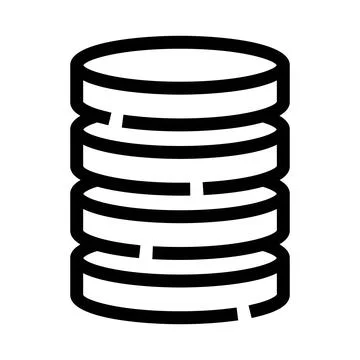 Digital database server hosting data storage icon Stockillustratie