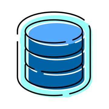 Digital database server hosting data storage icon イラスト素材