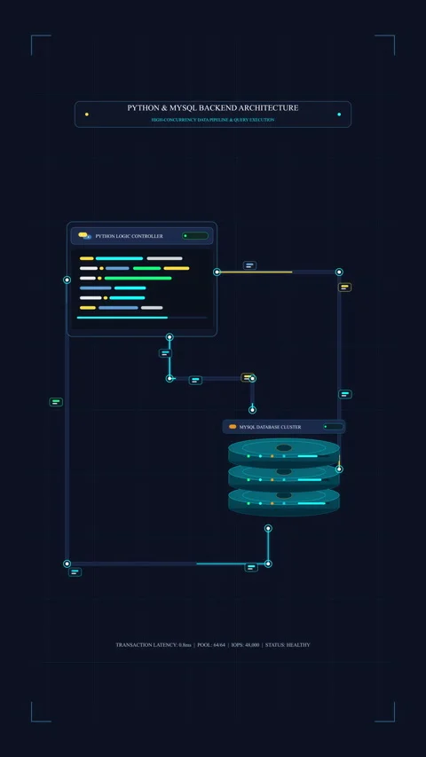 Digital database server network animation showing data technology workflow Stock Footage 346737290
