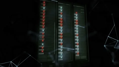 Digital Database Server System Stock Footage 145348887