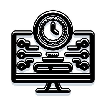 Digital deadline management planning with time and schedule イラスト素材