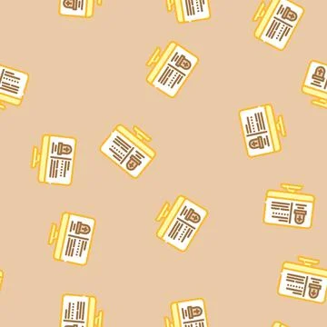 Digital death record screen mortality vector seamless pattern Illustrazione stock