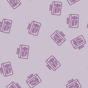 Digital death record screen mortality line vector seamless pattern Stock Illustration