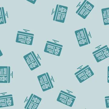 Digital death record screen mortality glyph vector seamless pattern Stock Illustration