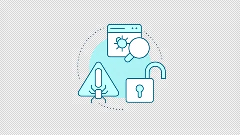 Digital defense strategy basics animated mobile app onboarding Stock Footage 346719620