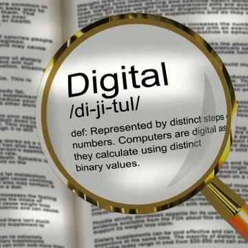 Digital definition concept depicts computer-based technology - 3 Stock Illustration