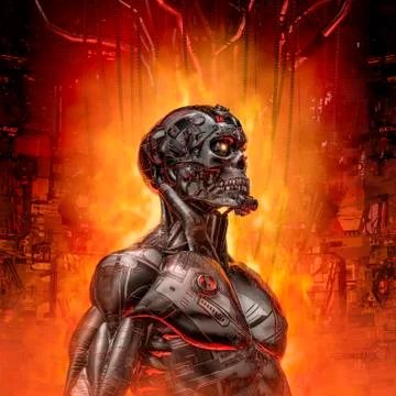 The digital demon Illustrazione stock