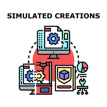 Digital design and manufacturing engineering workflow Illustrazione stock