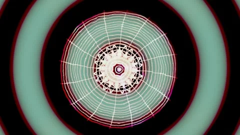 Digital design with circular patterns and vibrant colors Stock Footage 337410690