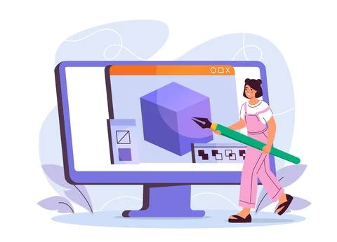 Digital design creation concept. Vector illustration Stock Illustration