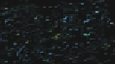 Digital design on dark background blue green mosaic Stock Footage 109628780