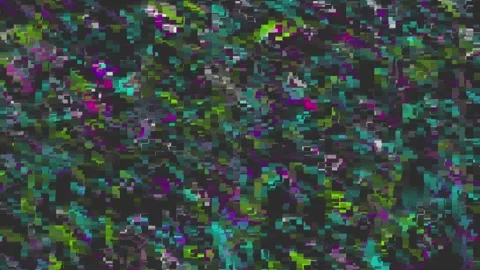 Digital design on a dark background green, purple mosaic Stock Footage 109628689