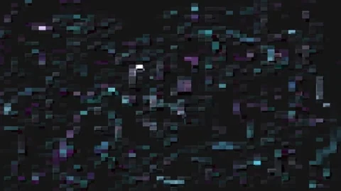 Digital design on a dark background lilac, blue, pixels Stock Footage 109629256