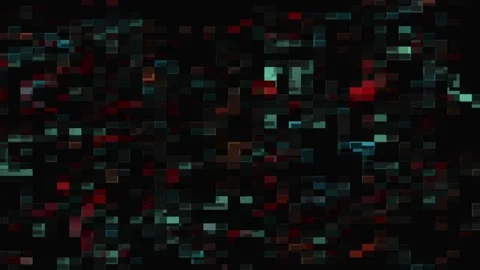 Digital design on a dark background red, blue pixels Stock Footage 109629085