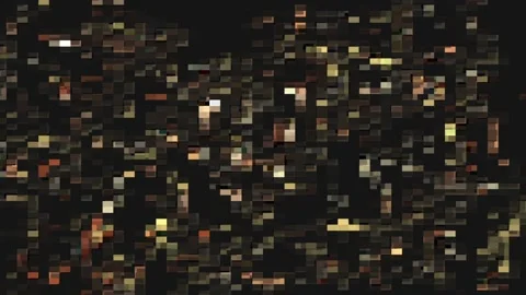 Digital design on a dark background yellow pixels Stock Footage 109629378