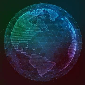 Digital design of a global network Illustrazione stock