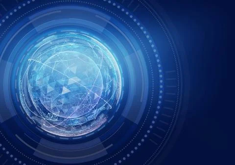 Digital design of a global network Illustrazione stock