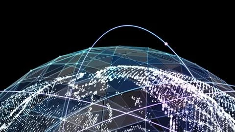 Digital design of a global network Stock Illustration