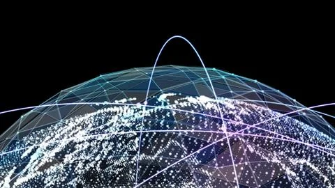 Digital design of a global network Ilustração Stock