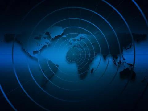 Digital Design Of A Global Network Illustrazione stock