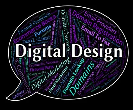 Digital Design Means Technology Computer And Electronic Stock-Illustration