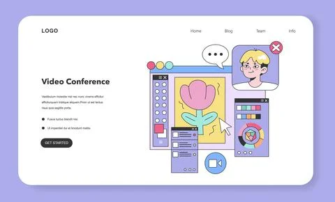 Digital Design Process concept. Flat vector illustration. Stock Illustration