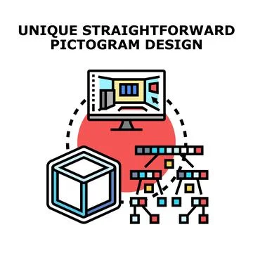 Digital design process showing data structure and development 스톡 일러스트