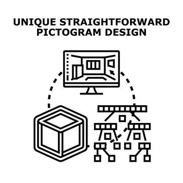 Digital design process showing data structure and development Stock Illustration