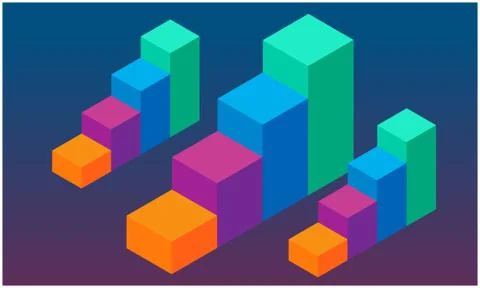 Digital design of rainbow podium on abstract background Stock Illustration