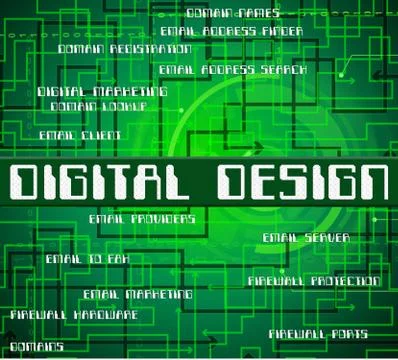 Digital Design Represents High Tec And Computing Stock-Illustration