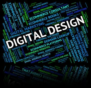 Digital Design Represents Word Computer And Technology Stock-Illustration