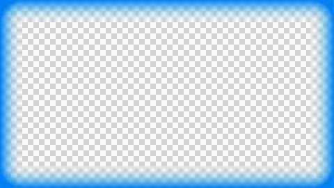 Digital design showing dark gray rounded rectangle glowing neon blue halo on Illustrazione stock
