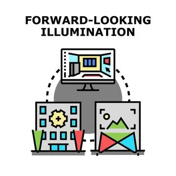 Digital design visualization creating virtual architectural rendering Stock Illustration