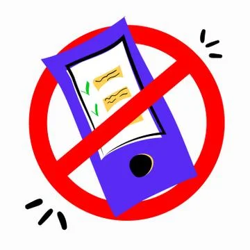  digital detox concept 库存插图