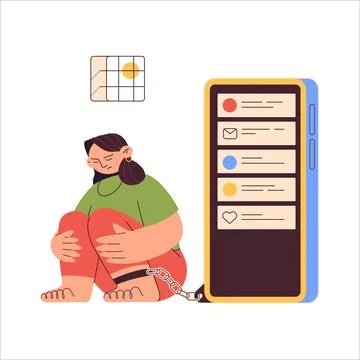 Digital Detox Concept Stock Illustration