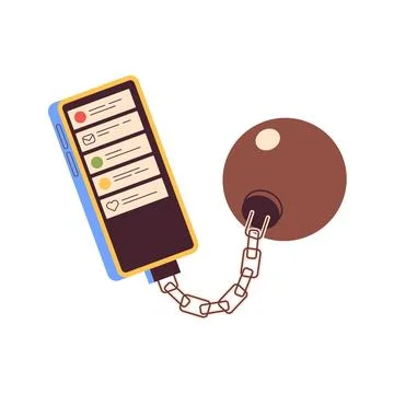 Digital Detox Concept Stock Illustration