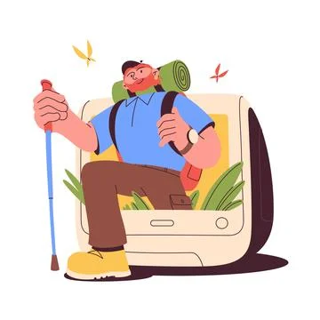 Digital Detox Concept Stock Illustration