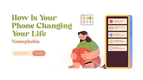 Digital Detox Concept Stock Illustration